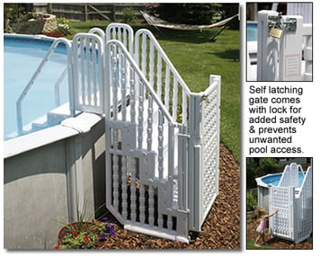 Gate For Above Ground Swimming Pool, Stairs For Above Ground Pool Deck