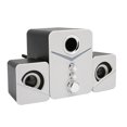 thumbnail image 4 of D-221 Bluetooth computer speaker with deep bass, 2.1-channel mini speaker for desktop computers, wedding party, white., 4 of 5