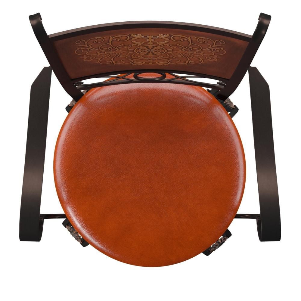 Reed Barstool with Arms, Bronze