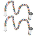 thumbnail image 4 of SHENMO 2Pcs Bird Rope Perches Brightly Colored Handmade Chew Toy Parrot Swings Spiral Stand60CM, 4 of 16