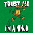 thumbnail image 2 of Men's Teenage Mutant Ninja Turtles Michelangelo Trust Me I'm a Ninja  Graphic Tee Kelly Heather Large, 2 of 3