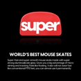 thumbnail image 4 of Patines para mouse Pulsar Superglide2 de vidrio ultraresistente rojo, 4 of 6