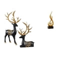 thumbnail image 1 of Escultura De Resina De Alce Y Reno, Estatua Abstracta De Fuego, Colección De Figuras De Arte Moderno Para Gabinete, Mesa, Sala De Estar, Boda, Decoración De Inauguración De La Casa., 1 of 8