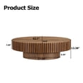 thumbnail image 2 of HIUU Modern Coffee Table with Solid Wood and MDF Base (Walnut),Fluted Coffee Table, 2 of 8