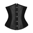 thumbnail image 6 of DODOING Women's Waist Training Corsets Satin Underbust Waist Training Corset Steel Boned Hourglass Body Shaper+ G-string, 6 of 7