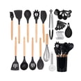 thumbnail image 4 of veasfak 35 Pieces Convenient Kitchen Utensil Gadgets Tools Set Spatula with Holder Whisk Black, 4 of 7