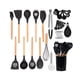 thumbnail image 4 of 35x Utensilios de cocina multifuncionales Cuchara Batidor Utensilios de cocina con soporte Cepillo Calor Negro, 4 of 7