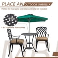 thumbnail image 3 of Ecarpat 3-Piece Patio Bistro Set, Aluminum Outdoor Patio Furniture with Umbrella Hole and Cushions, Table and Chairs Set for Park Backyard Front Porch, Black, 3 of 7