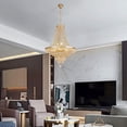 thumbnail image 5 of Denest French Empire Dimmable 9 Light K9 Crystal Kitchen Home Office Flush Mount Ceiling Light Fixture, 5 of 15