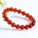 thumbnail image 2 of Pulsera de perlas de ámbar con sangre natural de 5 mm para mujer, 2 of 2