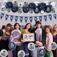 thumbnail image 3 of Navy Blue and Silver 21st Birthday Decorations for Men Boy, Happy 21st Birthday Bunting Banner and Blue Silver 21 Birthday Balloons for Him Her Men Women 21 Years Anniversary Birthday Party Supplies, 3 of 7