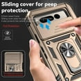 thumbnail image 4 of for Google Pixel Fold Case Camera Lens Protector Cover Slide Black Shockproof Google Pixel Fold Phone Case with Stand Ring Fits Car Holder Magnetic Protective Case (Gold), 4 of 8
