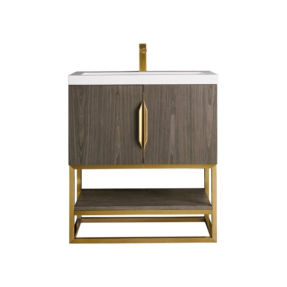 James Martin Vanities 883-V31.5-AG-RG-WG Columbia 32" Free Standing Single Basin Vanity