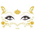 thumbnail image 3 of 15 Sheets Face Tattoo Fashion Metallic Tattoo Sticker Temporary Tattoo for Party, 3 of 10