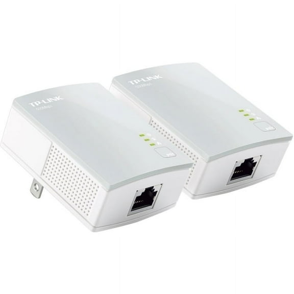 TP-LINK TL-PA4010KIT AV500 Nano Powerline Adapter Starter Kit, up to 500Mbps - 1 x Network (RJ-45) - 500 Mbps Powerline - 984.25 ft Distance Supported - HomePlug AV - Fast Ethernet