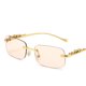 thumbnail image 1 of Gafas de sol cuadradas sin marco decorativas, gafas de sol retro de metal para mujer, gafas de moda para hombre, 1 of 4