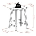 thumbnail image 7 of Pemberly Row Solid Wood Saddle Seat Counter Stool in Beech - Set of 3, 7 of 7