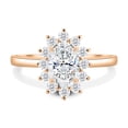 thumbnail image 2 of ESTE ORIGIN 2.00Ct Oval Cut Moissanite Engagement Ring – Halo & Cathedral Setting in 18K Rose Gold for Women, 2 of 7
