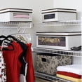 thumbnail image 2 of Household Essentials 510-3 Boîtes de Rangement Vision avec Couvercles / Ensemble de 3 Pcs / Toile Naturelle avec Garniture Brune, 2 of 5
