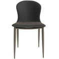 thumbnail image 5 of LeisureMod Mosaic Collection Modern Dining Chair in Charcoal Fabric - Set of 2, 5 of 12