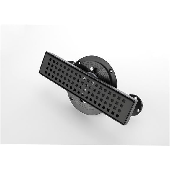 JERFIT 12 inch Linear Shower Drain with Removable Quadrato Grate, Stainless Steel Channel Drain with Hair Catcher for Bathroom, Kitchen, Pool