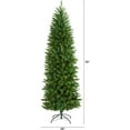 thumbnail image 2 of HomeStock Rustic Retreat 6.5Ft. Slim Green Mountain Pine Artificial Christmas Tree With 851 Bendable Branches, 2 of 8