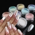 thumbnail image 2 of Polvo de Hada de uñas cromadas blancas, purpurina iridiscente, pigmento tipo espejo Aurora, arte holográfico para uñas, accesorios para manicura NFX01, 2 of 4