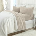 thumbnail image 3 of Great Bay Home Solid Velvet Plush Warm and Cozy Fleece Sheet Set (California King, Stone Grey), 3 of 6