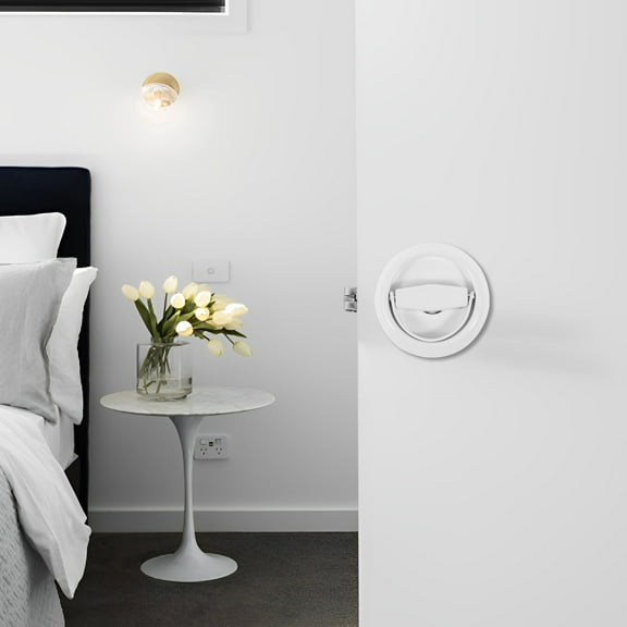 Round Recessed Door Lock Stainless Steel Round Recessed Door Lock Rustproof Recessed Door Knob Hidden Recessed Cup Door Handle Practical for Home Living Rooms Bedrooms