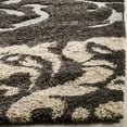 thumbnail image 4 of SAFAVIEH Florida Merrick Floral Shag Area Rug, Dark Brown/Smoke, 5'3" x 7'6", 4 of 9