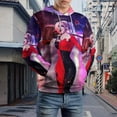 thumbnail image 6 of Unisex Harley Quinn Hoodies 3D Printed Pullover Hooded Sweatshirt with Pocket for Mens Womens, 6 of 7