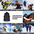 thumbnail image 6 of Women's Lightweight Heated Vest Lychee Polar Fleece Waistcoat with USB Battery Pack (Black, S), 6 of 7