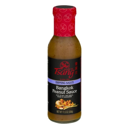 (2 Pack) House of Tsang Bangkok Peanut Dipping Sauce 11.5 oz. Bottle