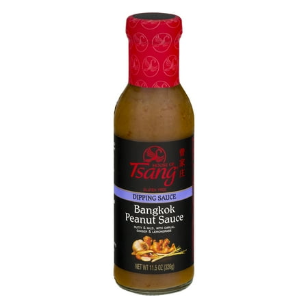 (2 Pack) House of Tsang Bangkok Peanut Dipping Sauce 11.5 oz. (The Best Thai Peanut Sauce)