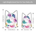 thumbnail image 4 of XMXT Drawstring Travel Backpack, Colorful Cartoon Bird Painting Waterproof Gym Bag for Women, s, 4 of 8