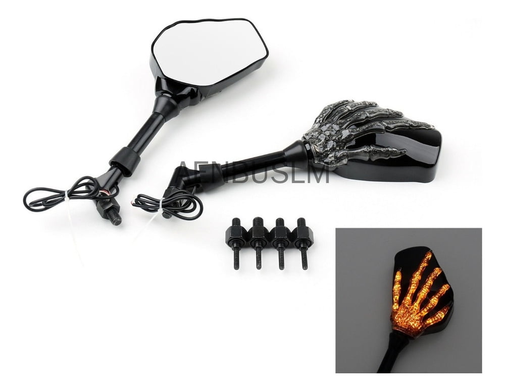 Motorcycle Skull Mirrors For Suzuki Boulevard C50 C90 C109R M109R M50 M90 M95 US