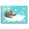 thumbnail image 1 of Epic Art 'Scrubbing Bubbles Sloth' by Nancy Lee, Acrylic Glass Wall Art, 16"x12", 1 of 8