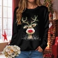 thumbnail image 3 of Towmus Christmas Sequins Sweatshirts Women Merry and Bright Christmas Crewneck Shirts Xmas Holiday Long Sleeve Pullover Tops, 3 of 6