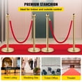 thumbnail image 4 of VEVOR Crowd Control Stanchion, Set of 4 Pieces Stanchion Set, Stanchion Set with 5 ft/1.5 m Red Velvet Rope, Crowd Control Barrier, 4 of 10