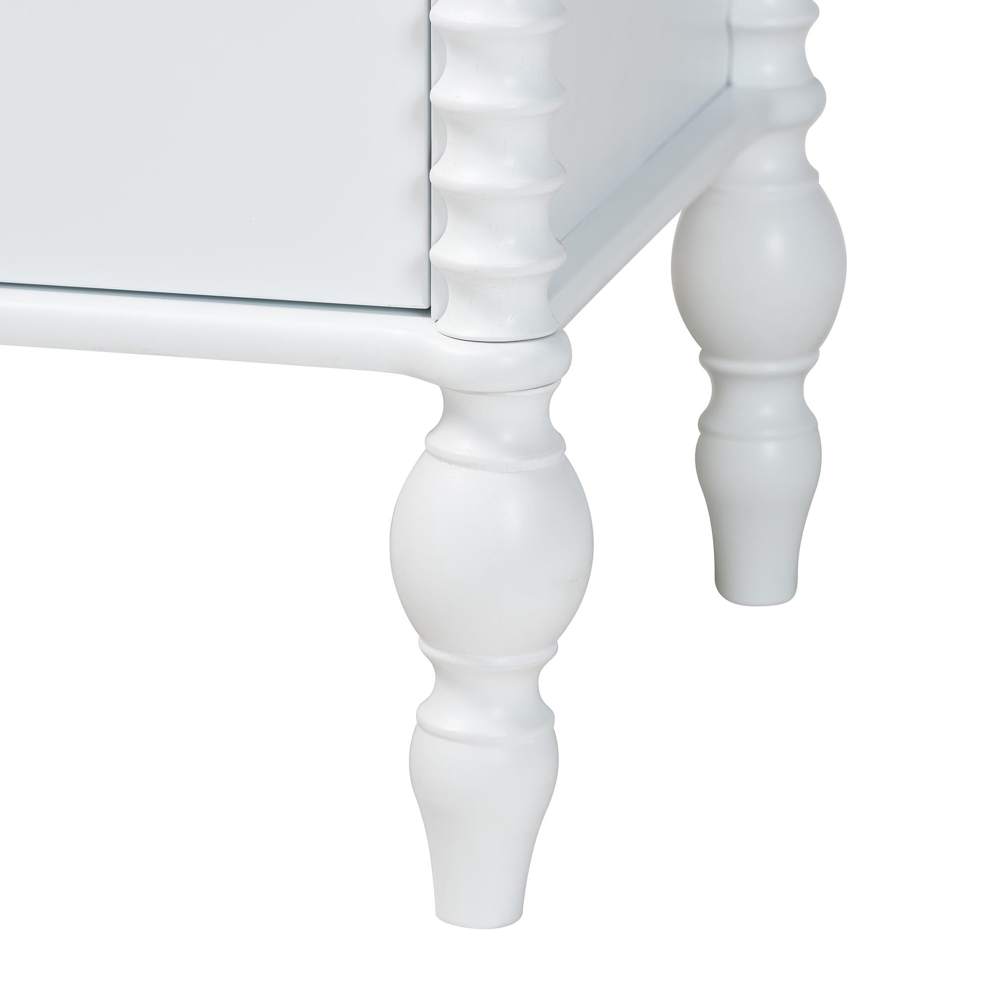 Baxton Studio Callison Farmhouse Nightstand, 2-Drawer, White