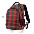 thumbnail image 2 of FORMRS Unisex Backpack Elementary School Travel Bookbag with Reflective Stripes, Red and Blue Pattern, 2 of 7