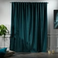 thumbnail image 2 of 3S Brother's Solid Luxury Matte Velvet Soft Curtains Set of 2 Panels Hanging Back Tap & Rod Pocket Home Décor Bedroom Kitchen Office Windows Room Darkering ( Aegean-Prussian-52"x63"), 2 of 6