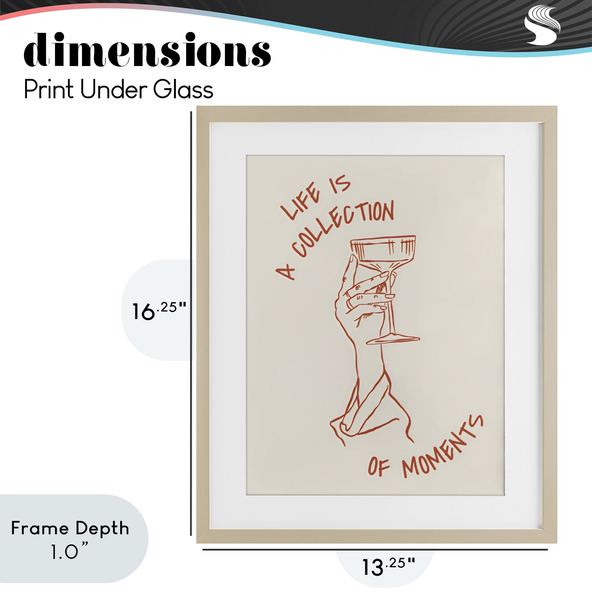 Stupell Industries Life Is A Collection of Moments Toast Birch Framed Print Under Glass, design by The Prints Vibe