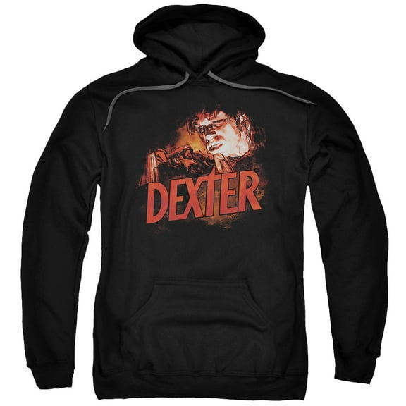 Dexter Drawing Adult Pullover Hoodie Sweatshirt Black