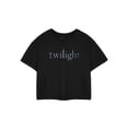 thumbnail image 3 of Twilight Womens Black Cropped Short Sleeved T-Shirt, 3 of 6