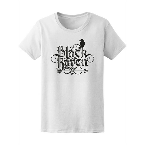 Cool Gothic Gunge Black Raven T-Shirt Women -Image by Shutterstock, Female Small