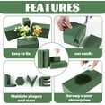 thumbnail image 3 of 1 Pcs Floral Foam, Wet and Dry Floral Foam Blocks Flower Arrangement Kit for Fresh or Silk Artificial Flowers (Green, 9"L x 4"W x 3"H), 3 of 7