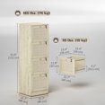 thumbnail image 2 of CoSoTower 4 Drawer Filing Cabinet with Lock, Boho File Cabinet for A4 Letter Size Files with Decorative Rattan Accents, Oak, 2 of 7