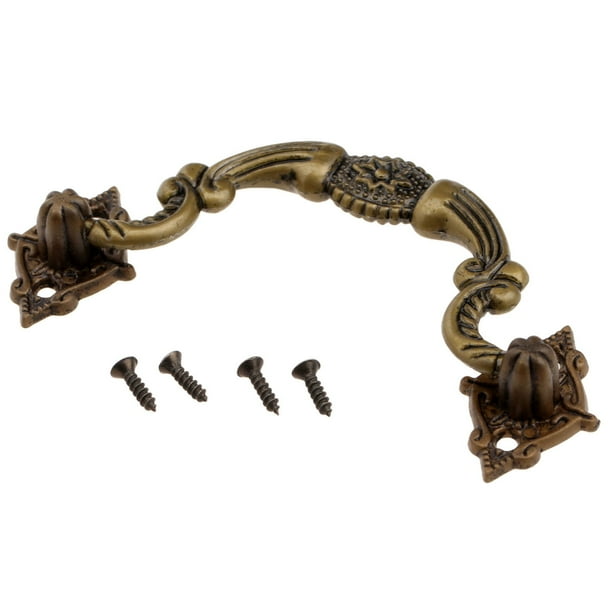 2 unids tirón mango perilla de plástico gabinete vintage botones perillas tornillos armario cajón armario antiguo bronce muebles hardware
