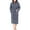 Navy, variant on Womens Hooded Bathrobe Thickened Coral Velvet Lace-Up Robe Absorbent Soft Long Sleeve Nightgown For Home Spa Sleep Winter Comfort